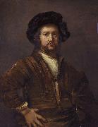 REMBRANDT Harmenszoon van Rijn Portrait of a man with arms akimbo Spain oil painting artist